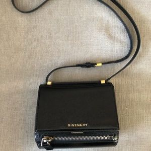 Givenchy Pandora box small black patent leather